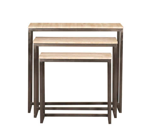 Zoah Black Travertine rectangle sidetable SV3