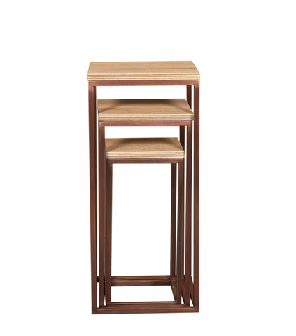 Zoah Copper mango wood square sidetable SV3